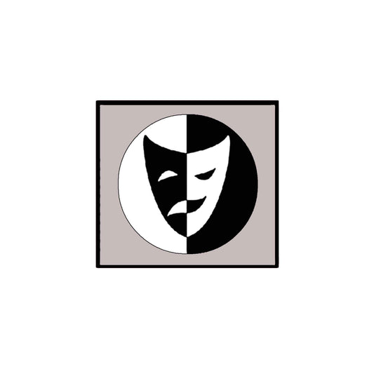 Comedy Tragedy 2.25" Pinback for Jackets, Backpacks, etc. Please