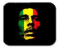 Bob Marley themed mouse pad with colorful portrait on dark background