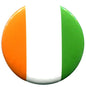 Ivory Coast flag pin with orange, white, and green vertical stripes