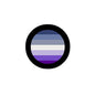 Butch Pride flag pinback button with black border and horizontal stripe design