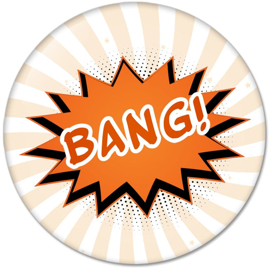 Comic Book Exclamations BANG : Pinback Buttons 1.25 Inch (32mm)