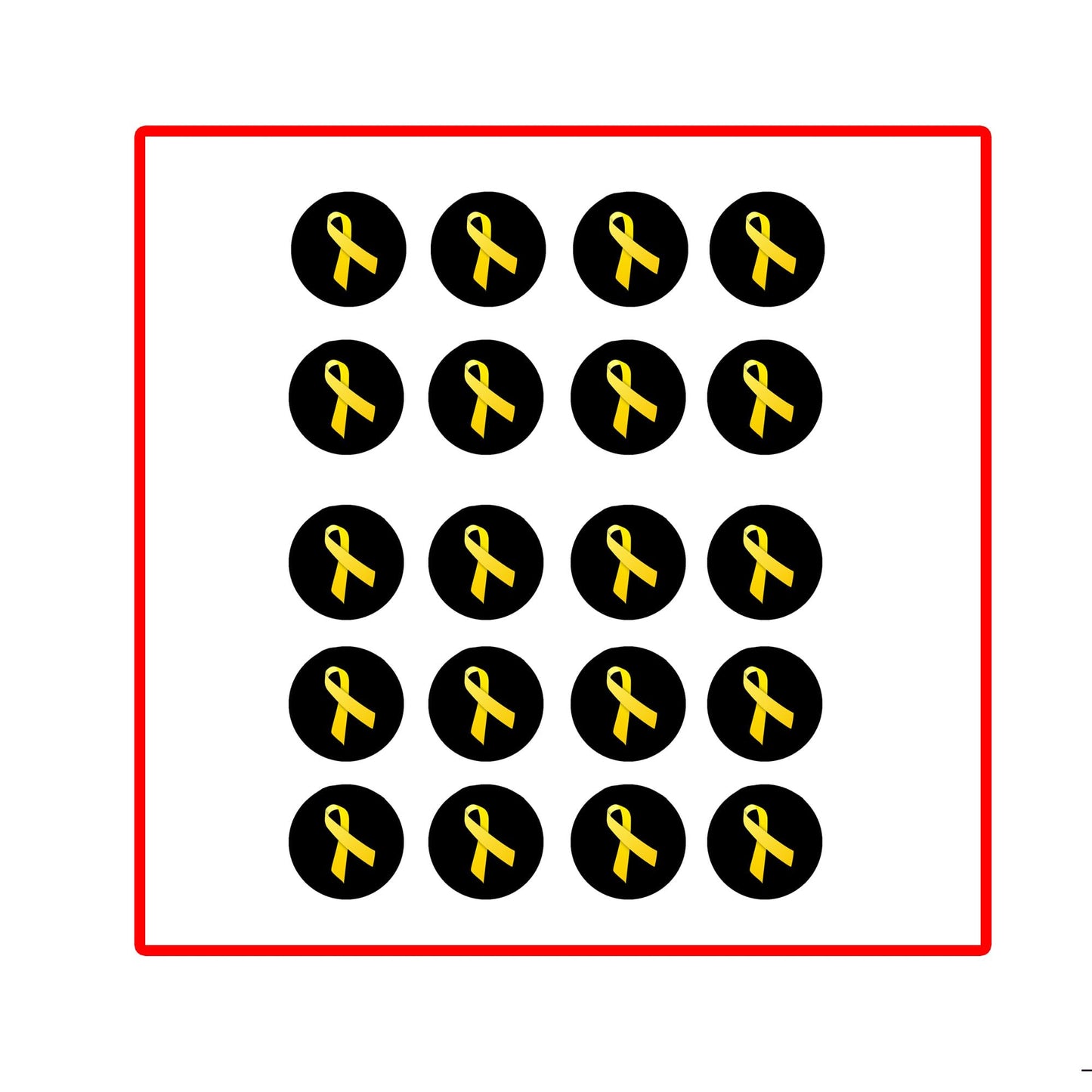 12 Pcs Yellow Ribbons Troops Support 1.25" Pinback Button Pin Pinback Brooch for Jackets, Backpacks, Hats