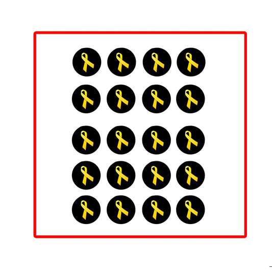 12 Pcs Yellow Ribbons Troops Support 1.25" Pinback Button Pin Pinback Brooch for Jackets, Backpacks, Hats