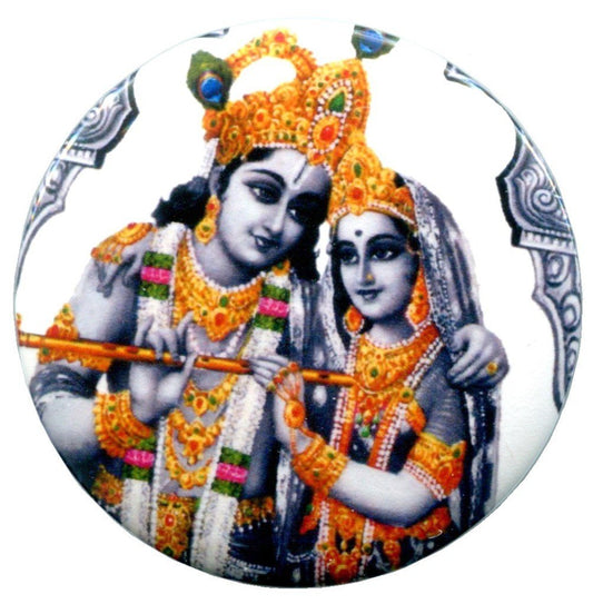 Vishnu & Lakshmi Trance Pin Badge Button Pinback New Made From Thailand