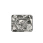 Rounded rectangular mouse pad with grayscale geometric cityscape artwork