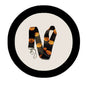 Halloween pumpkin themed lanyard set with black straps and jack-o'-lantern icons