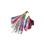 4-pack animal print lanyards, assorted bright colors, with metal key clips