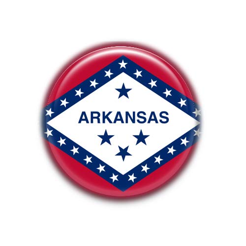 Arkansas : EEUU Flag, Pinback Button Magnet Badge 1.50 Inch (38mm)