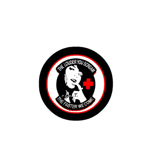 The Louder You Scream The Faster We Come 2.25" Pinback for Jackets, Backpacks, etc.