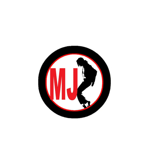 MJ Silhouette 2.25-inch pinback Badge Brooch Default Title