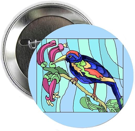 2.25-inch Blue Bird Pinback Button Pin Default Title