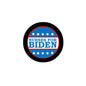2.25-inch pinback badge: black rim, 'NURSES FOR BIDEN' on blue/red with stars
