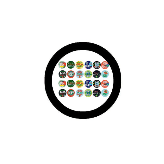 Christmas Round Pinback Button Pin 12 Designs for Kids s 2.25-inch Default Title