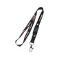 Black Arsenal-themed lanyard with phone hook, adjustable strap and metal clip