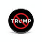 Black Trump pinback button with red circle slash design, 2.25-inch