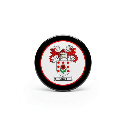 Virot Family Crest Coat Arms Pinback 3-inch Default Title
