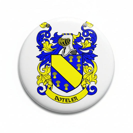 Boteler Family Crest Coat of Arms Magnet 3-inch Default Title