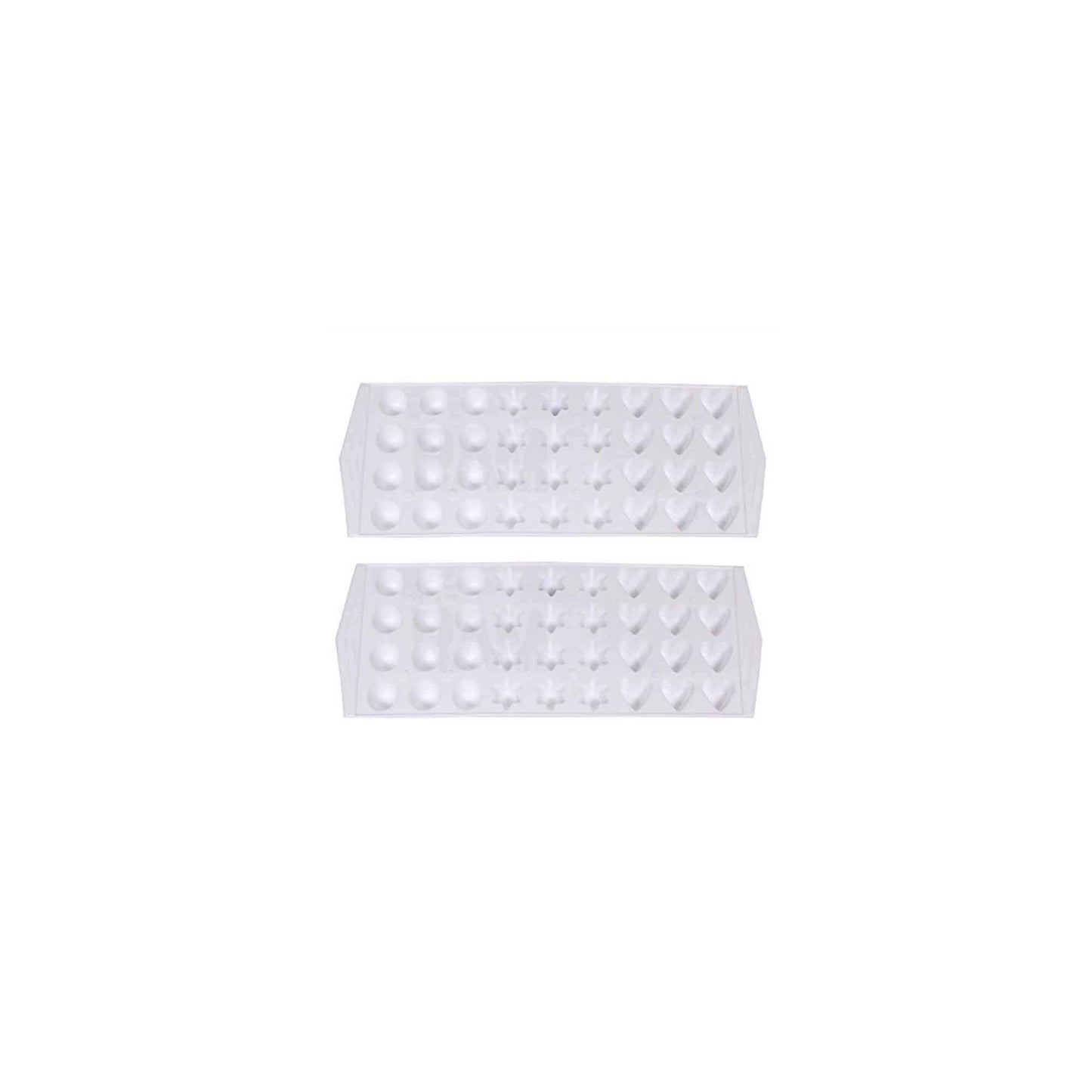 3 Pcs Set of Ball, Heart & Stars Shaped White Ice Cube Trays ~ Impress your guest Xmas 2020