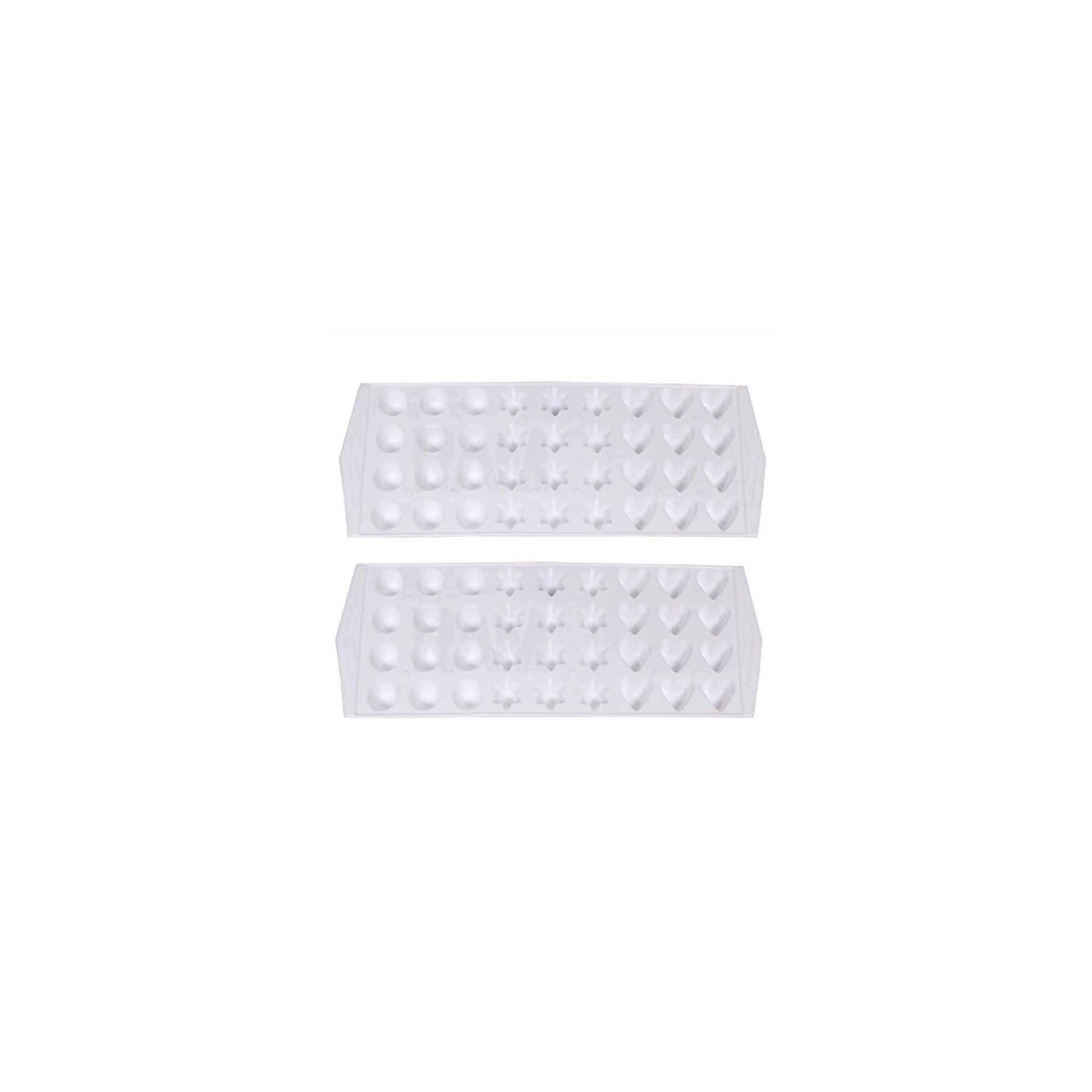 3 Pcs Set of Ball, Heart & Stars Shaped White Ice Cube Trays ~ Impress your guest Xmas 2020