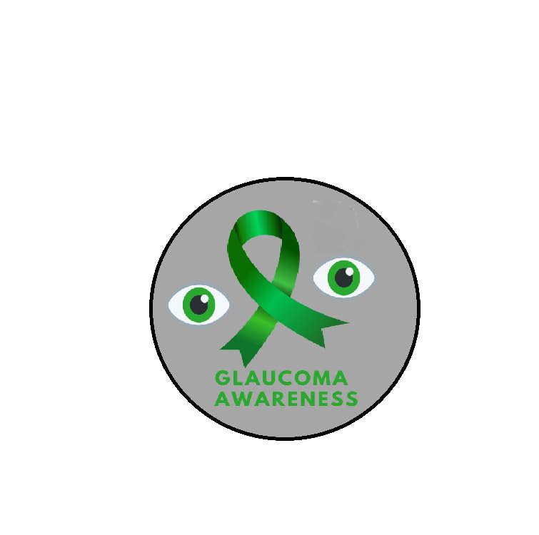 2.25-inch Glaucoma Awareness Pinback Button Pin Pinback Brooch Default Title