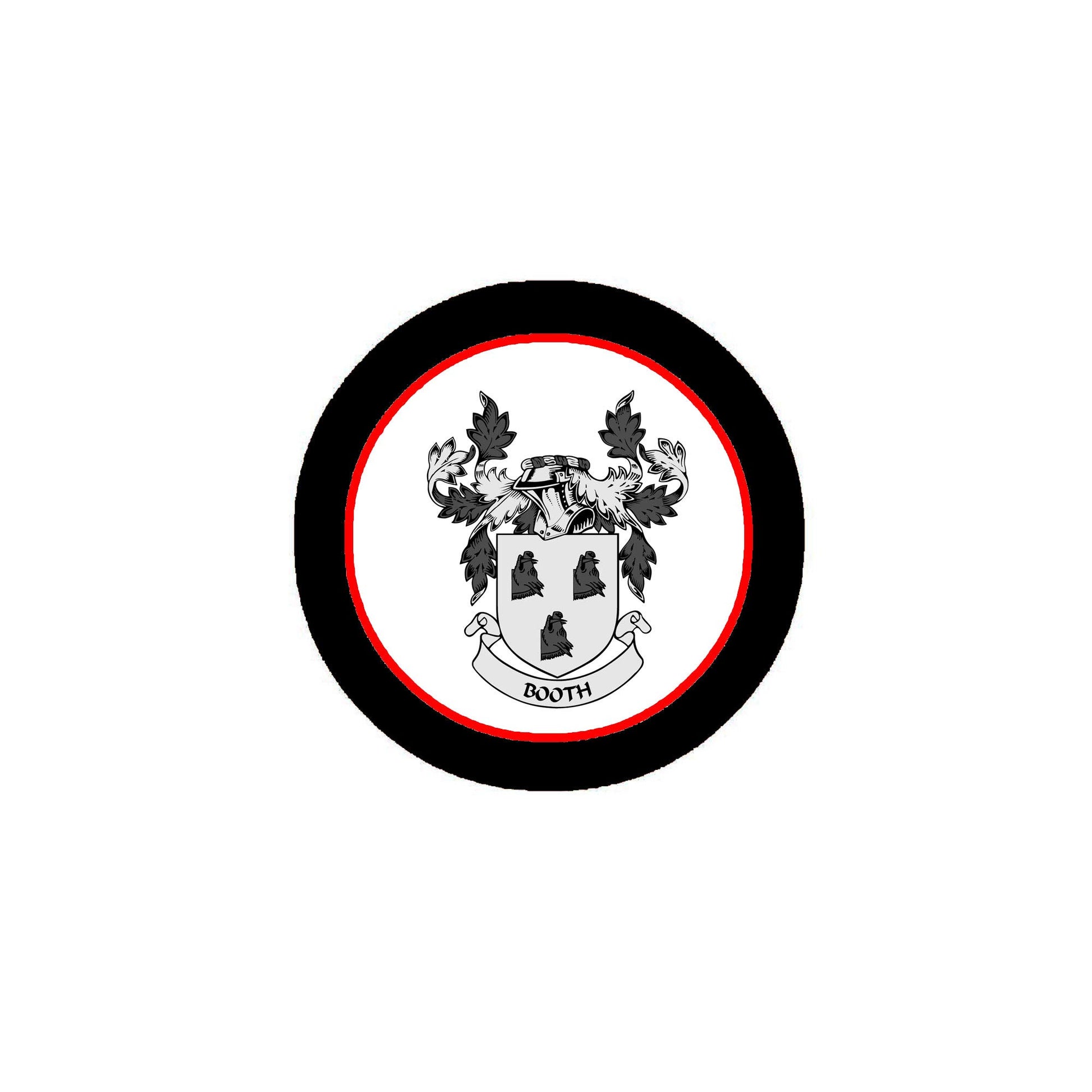 Booth Family Crest 3-inch Coat of Arms Fridge Round Magnet Default Title