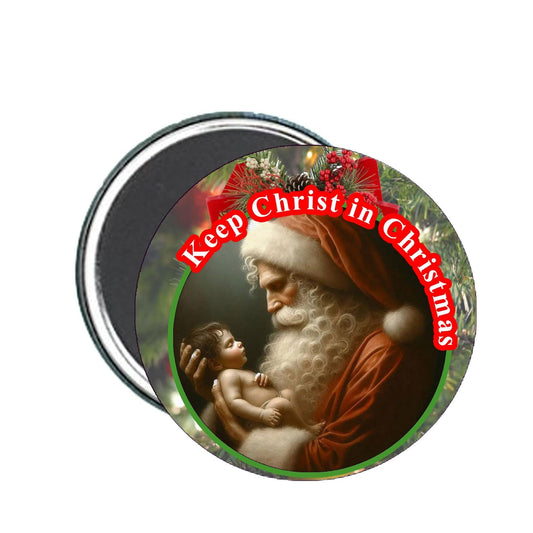 Keep Christ in Christmas Fridge Refrigerator Round Magnet 2.25-inch Xmas Default Title