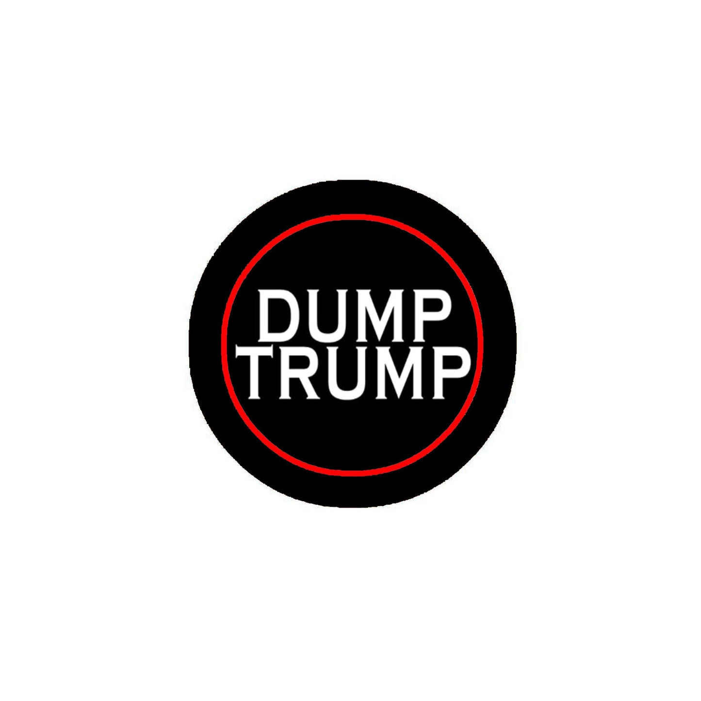 Dump Trump 2.25" Pinback for Jackets, Backpacks, etc. BW
