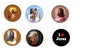 Jesus-themed pinback button set of six, round 1.25-inch badges