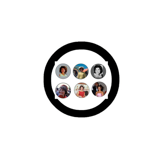 6 Pcs Jackie 1.25" Pinback for Jackets, Backpacks, etc. Badge