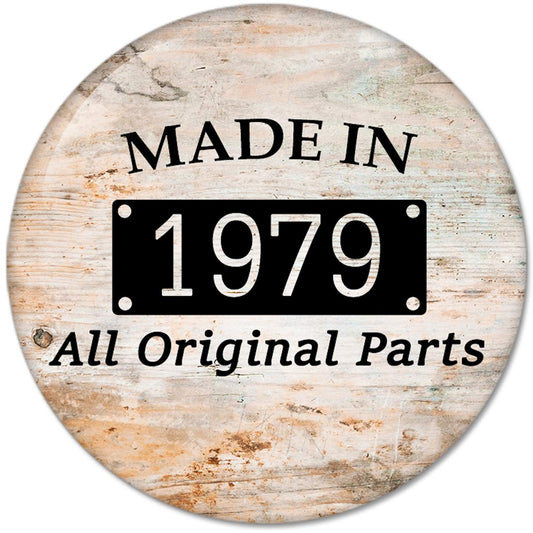 40th Birthday Gifts Made IN 1979 All Original Parts Pinback Button Badges (58mm), NEW