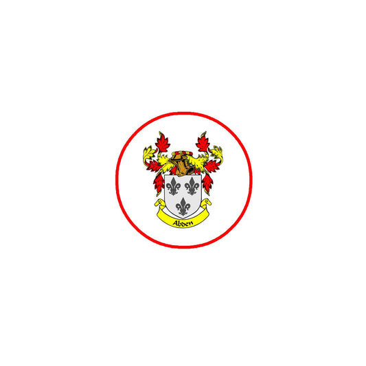 Abden Family Crest 3" Coat of Arms Pinback