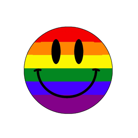 5 Pcs LGBT Smile Face Pinback Button Pin (1.25") Pinback for Jackets, Backpacks, small mini