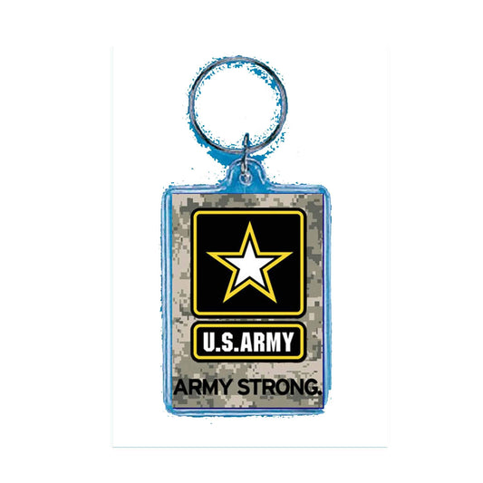 US Army Strong Lucite Acrylic Keychain 2" x 1"