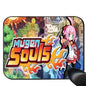 Mugen mouse pad with rounded corners, colorful game art and anime character