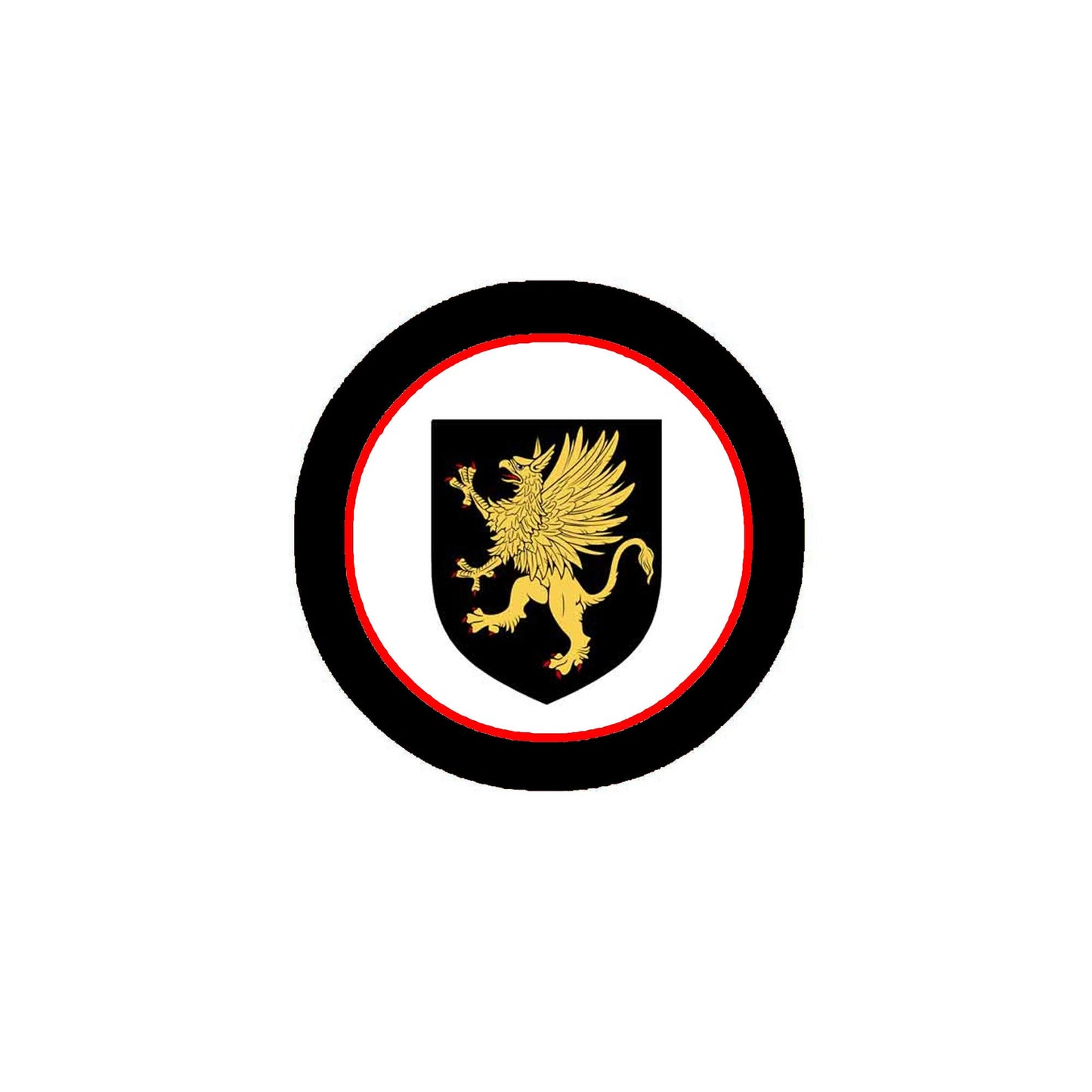 Griffin 3-inch Coat of Arms Round Pinback Badge Brooch Pin Back Default Title