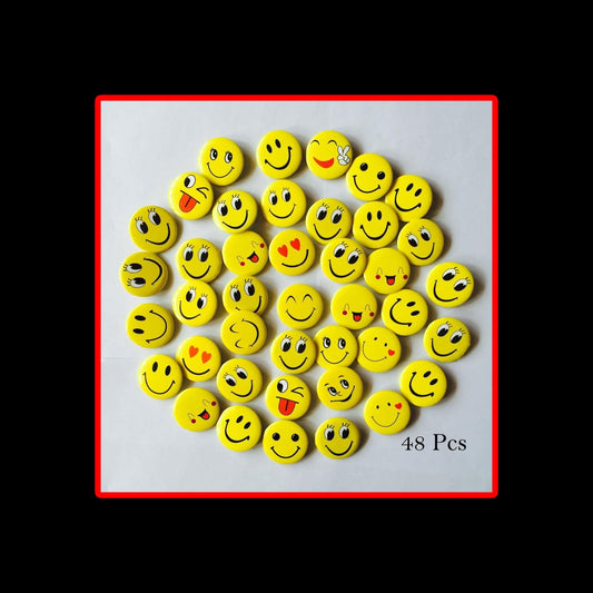 Smiling to The World Party Favor Funny Smiles Mini Pinback Button 48 Pcs Set 1.25-inch Default Title