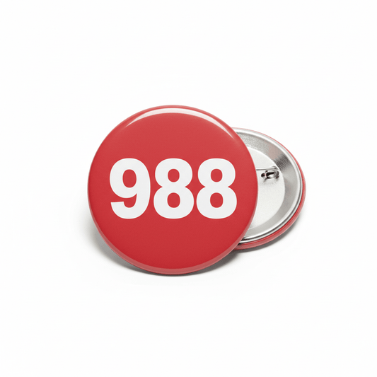 988 Red Pinback 2.25-inch - My Pinbacks
