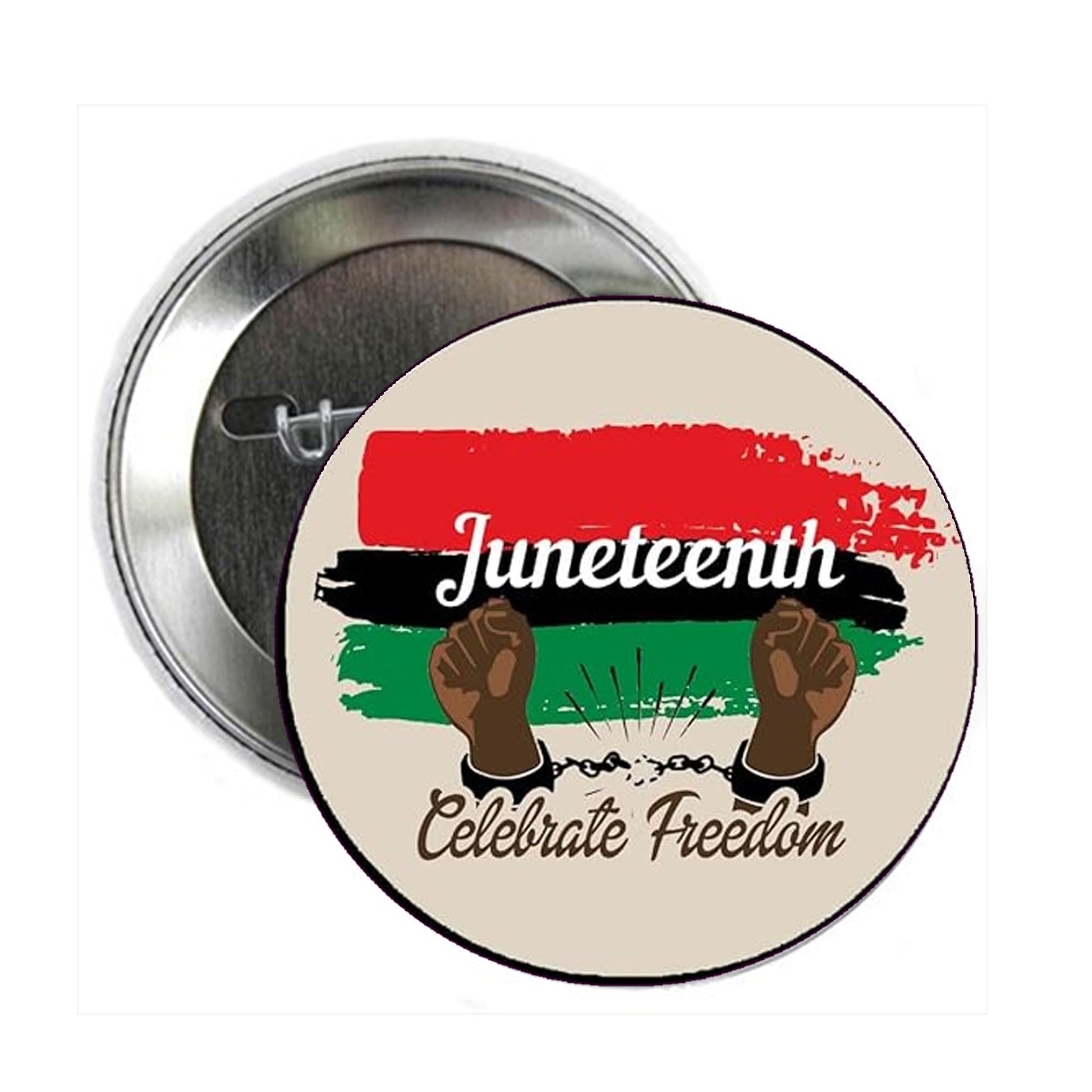 10 Pcs Set Juneteenth National Independence Day 2.25-inch Pinback Button Pi 2022 beige Default Title