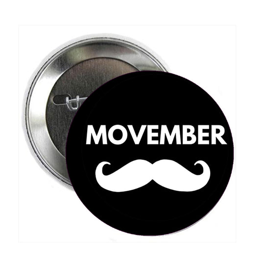 10 Pc Movember 2.25-inch Pinback Button Moustache Default Title