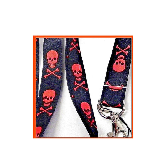 Red Skulls Fashion Neck Strap Lanyard Default Title