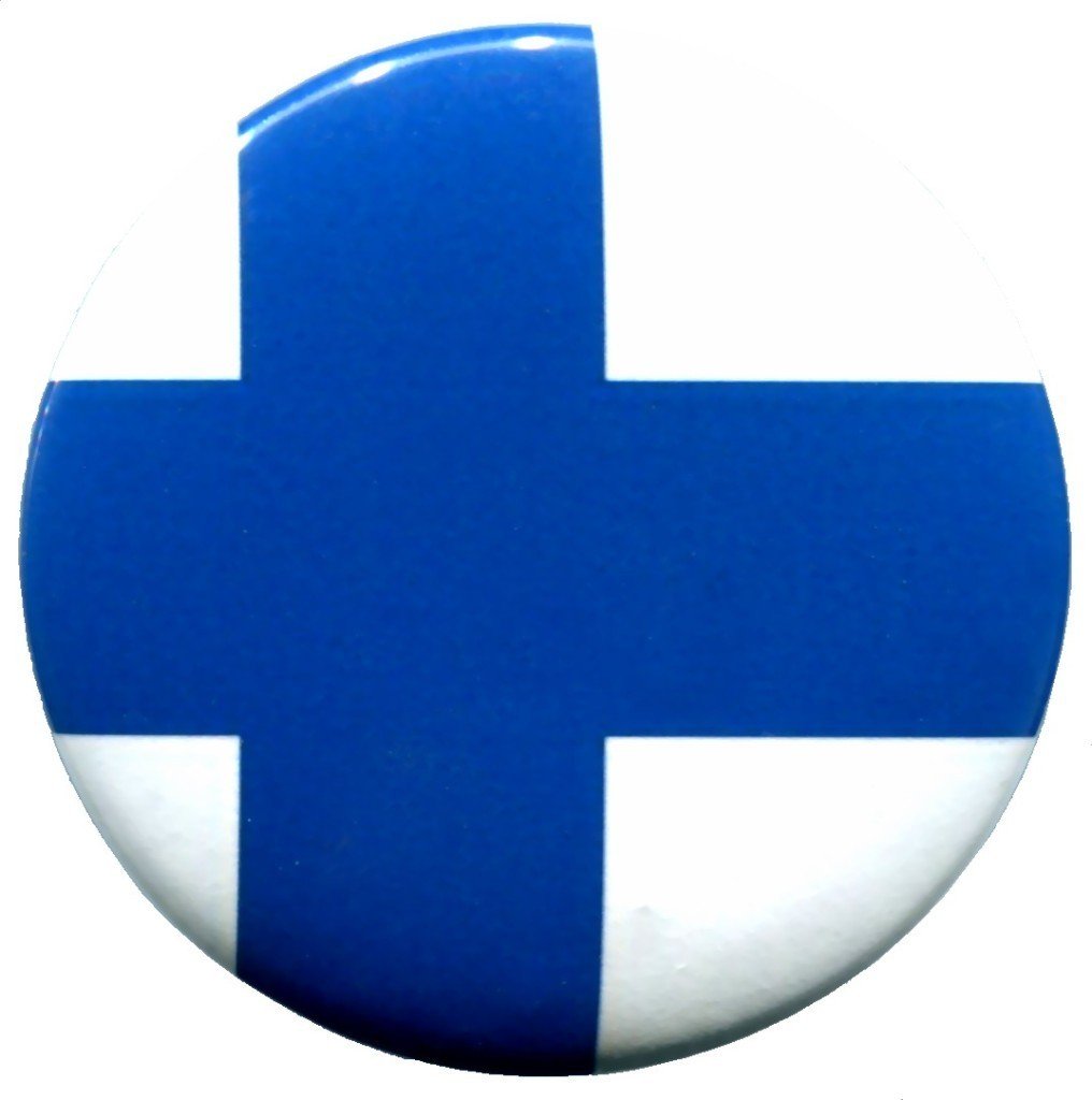 Finland Flag Finnish Pinback 2.25-inch Default Title