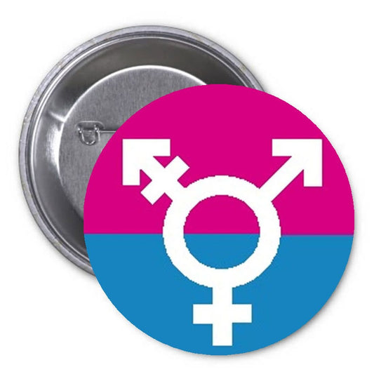 Transsexual Symbol 1.25" Pinback Button Pin LGBT Gay