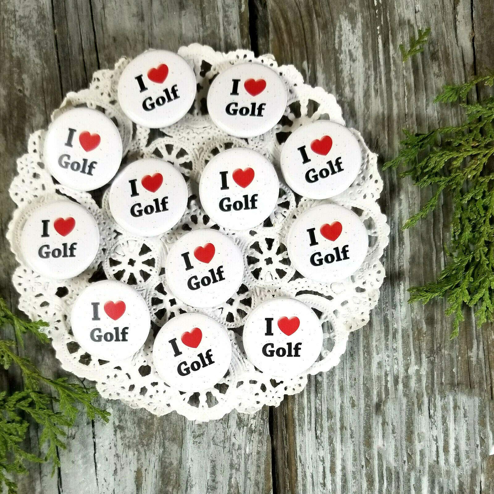 12 Pcs set I Love Golf pinback 1.25-inch Default Title