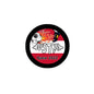 Austria soccer pinback button with ball, red flames, and 'Qatar 2022' text