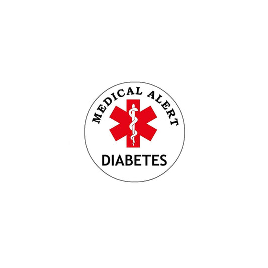 Diabetes Medical Alert Pin 2.25" Pinback for Jackets, Backpacks, etc.