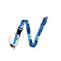 Argentina-themed lanyard strap with hook clip and keyring, blue and black with printed text