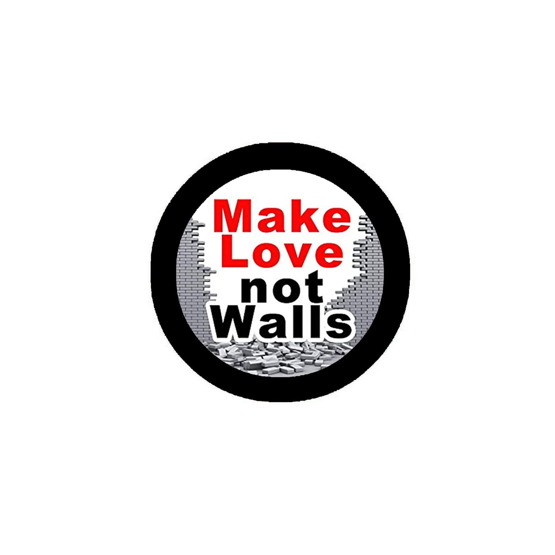 12 Pcs Make Love NOT Walls Pinback 2.25-inch Default Title
