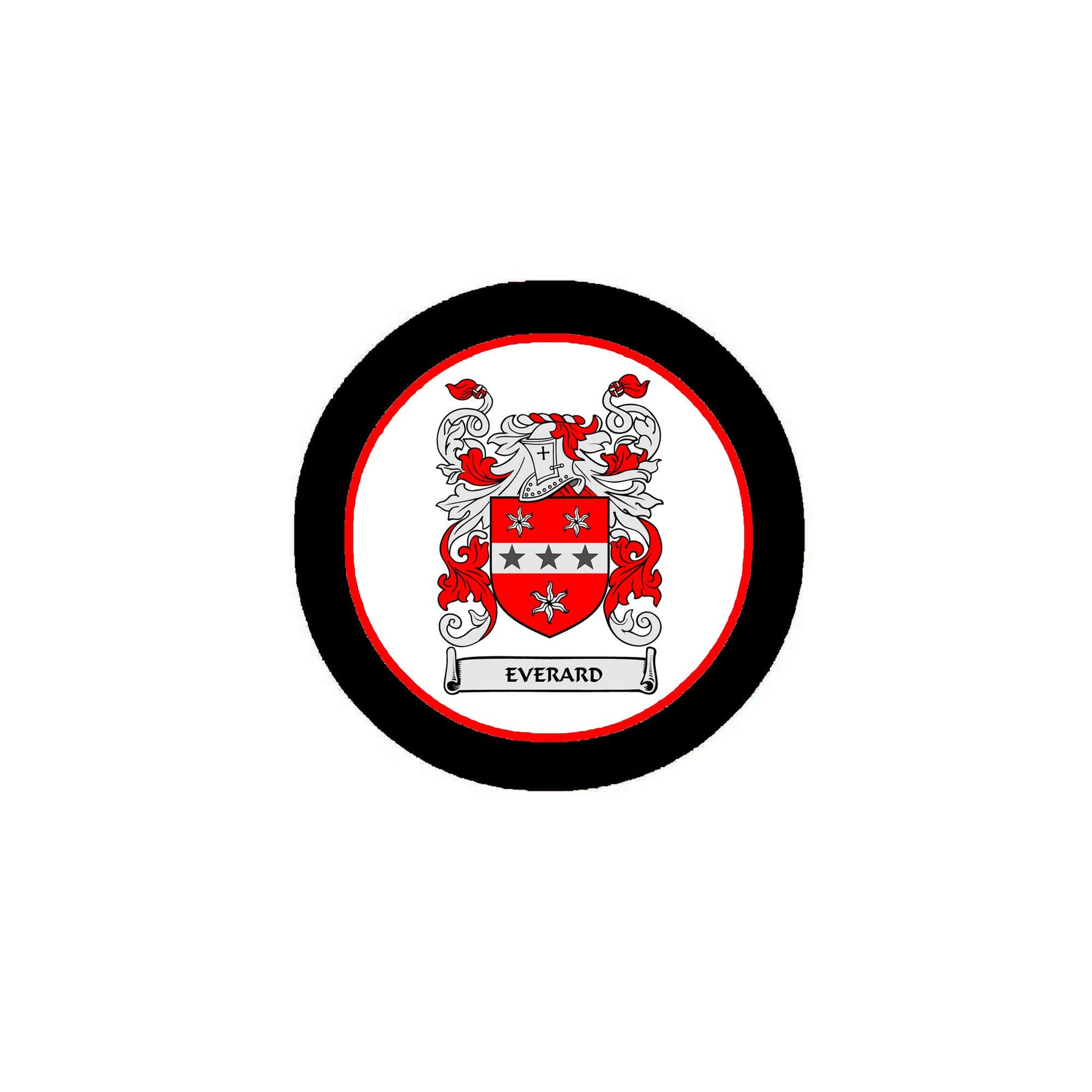 Everard Family Crest 3-inch Coat of Arms Fridge Round Magnet Default Title