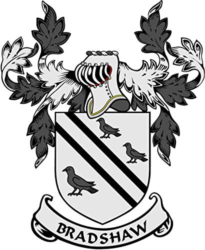 Bradshaw Family Crest 3" Coat of Arms Pinback Fridge Round