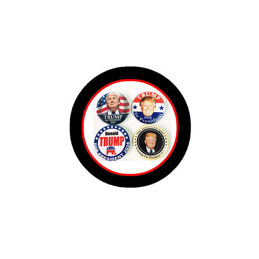 4 Pcs Donald Trump for President Pinbacks for Jackets, Backpacks, etc.